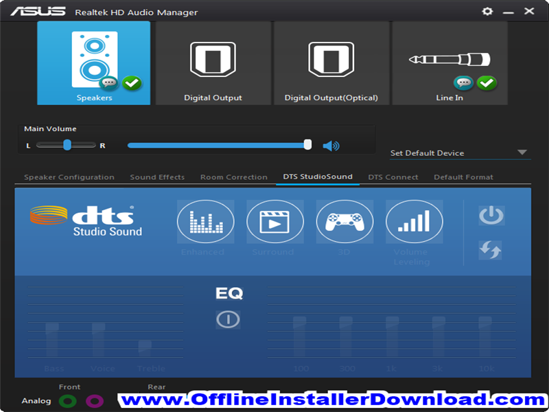 a40 asus realtek hd audio manager